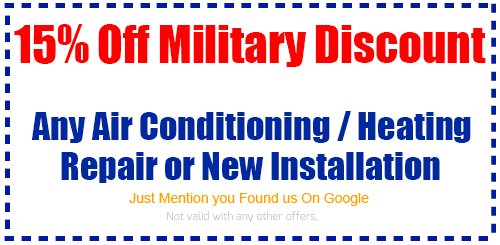 military 15 percent off hvac